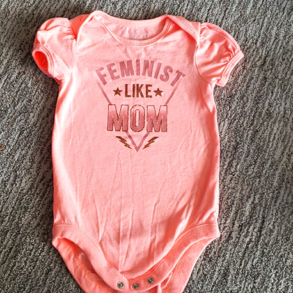Girls feminist onesie